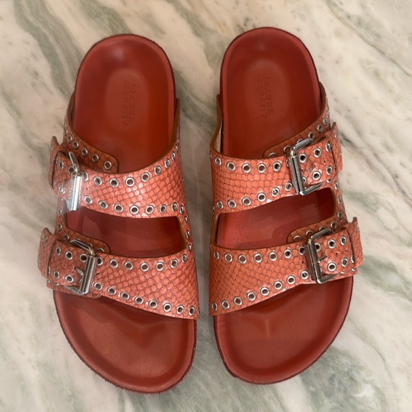 Isabel Marant pink snakeskin slides – sandals - Picture 1 of 5